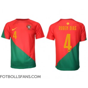Portugal Ruben Dias #4 Replika Hemmatröja VM 2022 Kortärmad